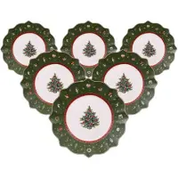 Villeroy & Boch Frühstücksteller "Frühstücksteller Toys Deligth ø 24,5 cm 6er Set grün"