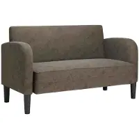 vidaXL Zweisitzer-Sofa Dunkelgrau 110 cm Kunstleder