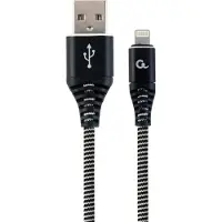 Gembird CC-USB2B-AMCM-1M-BW, 1 m, USB A, USB C, Männlich, Männlich, Schwarz, Weiß