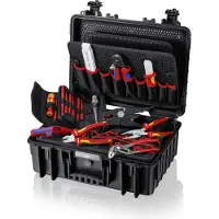 Knipex 00 21 35, Schwarz, Aluminium, Polystyrene, 25 Taschen, Durchstoßfest, Wasserdicht, 470 x 190 x 370 mm, 437 mm