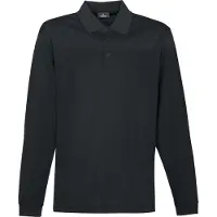 Ragman Herren Langarm-Poloshirt - Soft Knit Polo Knopf Langarm, Baumwollmischung, Knopfleiste, Easy Care