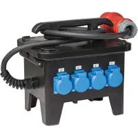 As Schwabe as-Schwabe Baustellenstromverteiler CEE 400V 32A auf Schuko & CEE 16A 32A IP44