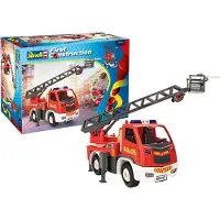 Toymax First Construction Feuerwehrauto Leiterwagen, Feuerwehr Auto, Modellbausatz für Kinder, 74 Teile, ab 4 Jahre, 00914