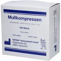 KERMA Verbandstoff GmbH Mullkompressen 10x20 cm unsteril 12fach 100 St