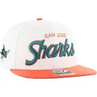 47 Nhl San Jose Sharks Script Side Two Tone Captain Kappe