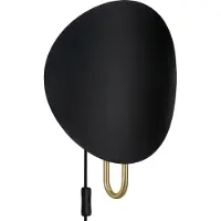 DFTP Spargo Wandleuchte Black/Brass - by Nordlux, Spargo, Schwarz, für Flurbereich, Metall, Design