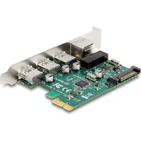 DeLOCK PCI Express x1 Karte zu 3 x USB 5 Gbps Typ-A Buchse + 1 x Gigabit LAN
