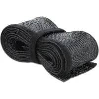 DeLOCK Geflechtschlauch mit Klettverschluss 5 m x 19 mm schwarz, Geflochtener Schlauch, Polyester, Schwarz, 1 Stück(e)