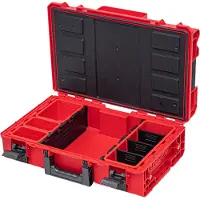 Qbrick System ONE 200 2.0 Profi RED ULTRA HD Custom Werkzeugkoffer modularer Organizer 585 x 385 x 190 mm 15,4 l stapelbar IP66