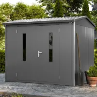 PRIMEYARD 263 x 228 cm Gerätehaus, anthrazit - (GFPV00920)