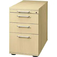 Hammerbacher Standcont.80cm,2Schub,1HR,Schl. RE Ahorn