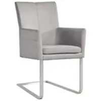 Niehoff Colorado Schwingstuhl AL 142, Flachstahl Microfaser Atlantis grau
