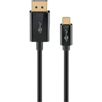 Goobay USB-C-auf-DisplayPort-Kabel, 2 m, schwarz
