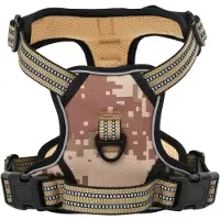 vidaXL Hundegeschirr Reflektierend Verstellbar Camouflage Braun L