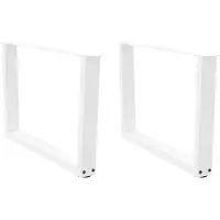 vidaXL Couchtischbeine V-Form 2 Stück Weiß 70x(42-43,3) cm Stahl