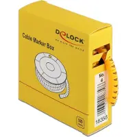 DeLOCK Kabelkennzeichnung Nr.4, gelb 500 Stück