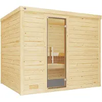 Weka Massivholzsauna BERGEN 3 GT , BioS 9.0 x B x T x H x 246 x 195 x 205