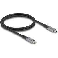 HQ Products 81191, 1 m, USB C, USB C, USB4 Gen 2x2, 40 Gbit/s, Schwarz, Grau