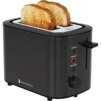 Kitchenbrothers Toaster - Retro - Toaster - 6 Einstellbare Bräunungsstufen - 2 Extra Breite Schlitze - 820W - Gunmetal/Schwarz - Edelstahl