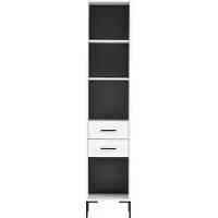 Schildmeyer Kombischrank Serie 2000, kreideweiß, mit 2 Schubladen, (B/H) 40 x 194 cm