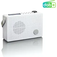 Lenco PDR-030WH - Tragbares DAB+/FM-Radio mit Weckerfunktion - Weiß