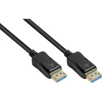 GOOD CONNECTIONS DisplayPort 2.0 Kabel , bis 8K, bis 54 Gbit/s, Kupferleitungen, Verriegelungsschutz, Länge 2 m, schwarz