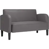 vidaXL Zweisitzer-Sofa Grau 110 cm Kunstleder