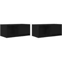 vidaXL TV-Schränke 2 Stk. Schwarz Eichen-Optik 60x31x25,5 cm