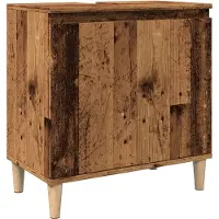 vidaXL Waschbeckenunterschrank Altholz-Optik 58x33x60 cm Holzwerkstoff
