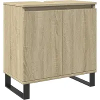 vidaXL Badschrank Sonoma-Eiche 58x33x60 cm Holzwerkstoff