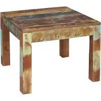 FineBuy Couchtisch KALKUTTA 60 x 47 x 60 cm Massivholz Beistelltisch Shabby-Chic Wohnzimmer Tisch aus Bootsholz Sofatisch quadratisch