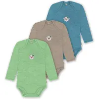 Normani 3er Pack Baby Merino Body Langarm „Auckland" - 9383
