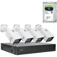 Pni Paket House IPMAX POE 3LR Videoüberwachungspaket, NVR mit 4 POE-Ports, ONVIF und 4 3MP IP-Kamera