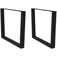 vidaXL Esstisch Beine V-Form 2 Stück Schwarz 100x(72-73,3) cm Stahl