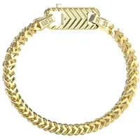 GUESS - Men's Gold Plated Pit Stop Bracelet JUMB04438JWYG - Length: 23 cm