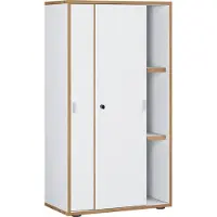 VCM Aktenschrank "Büroschrank Aktenschrank Schiebetüren Salia 3fach", weiß, B:60cm T:37cm, Obermaterial: 100% Holz Wood., Schränke, Aktenschrank