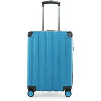 Hauptstadtkoffer Q-Damm - Handgepäck Koffer Flugzeug Trolley 4 Rollen Kabinenkoffer Cabin Size Bordkoffer Rollkoffer TSA, 54 cm, 38 Liter ,Cyanblau
