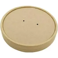 Axfood Papl?g ?96 mm Plast p? indersiden Brun til Soup-To-Go b?ger 25/35/50 cl,25 stk/ps - (25 stk.)