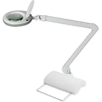 Lumeno LED Lupenleuchte 721X-MKIII, inkl. Tischstativ, 5 Dioptrien, grau