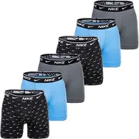 Nike Herren Boxer Shorts, 6er Pack - Boxers, Cotton Stretch, einfarbig