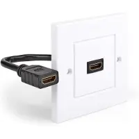 Nedis HDMI-Wanddose - 1x HDMI Female - 4K@60Hz - HDMI Ausgang - Schwarz - 18 Gbps - Vergoldet - Box
