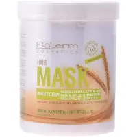 Salerm Wheat Germ, 1000 ml, Frauen, beschädigtes Haar, trockenes Haar, Feuchtigkeitsspendend, Nährend, Weichmachend, Weizenkeimöl, Behälter