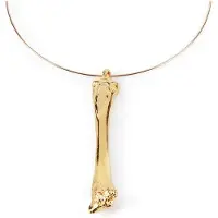 Bama Goldplattierte Messing Damen-Halskette - Shabama Been 13 cm