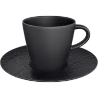Villeroy & Boch Kaffeetasse mit Untertasse 2tlg. Manufacture Rock blanc