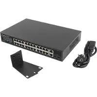 Lanberg RSGE-24P-2GE-2S-250, Unmanaged, Rack-Einbau