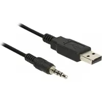 DeLOCK 1.8m USB2.0-A/3.5mm, 3.5mm, Männlich, USB Typ-A, Männlich, 1,8 m, Schwarz