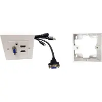 VivoLink WI221293, HDMI + VGA + USB A + 3.5mm, USB 2.0, Weiß, 20 g, 250 mm, 125 mm