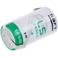 Saft Lithium-Batterie LS 26500, C (Baby), mit Z-Lötfahne, 3,6 V-, 7700 mAh
