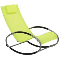 Beliani Gartenstuhl Limettengrün Mesh Schaukelfunktion Modern