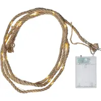 Star Trading LED-Lichterkette "Jutta", 40-tlg., Juteseil